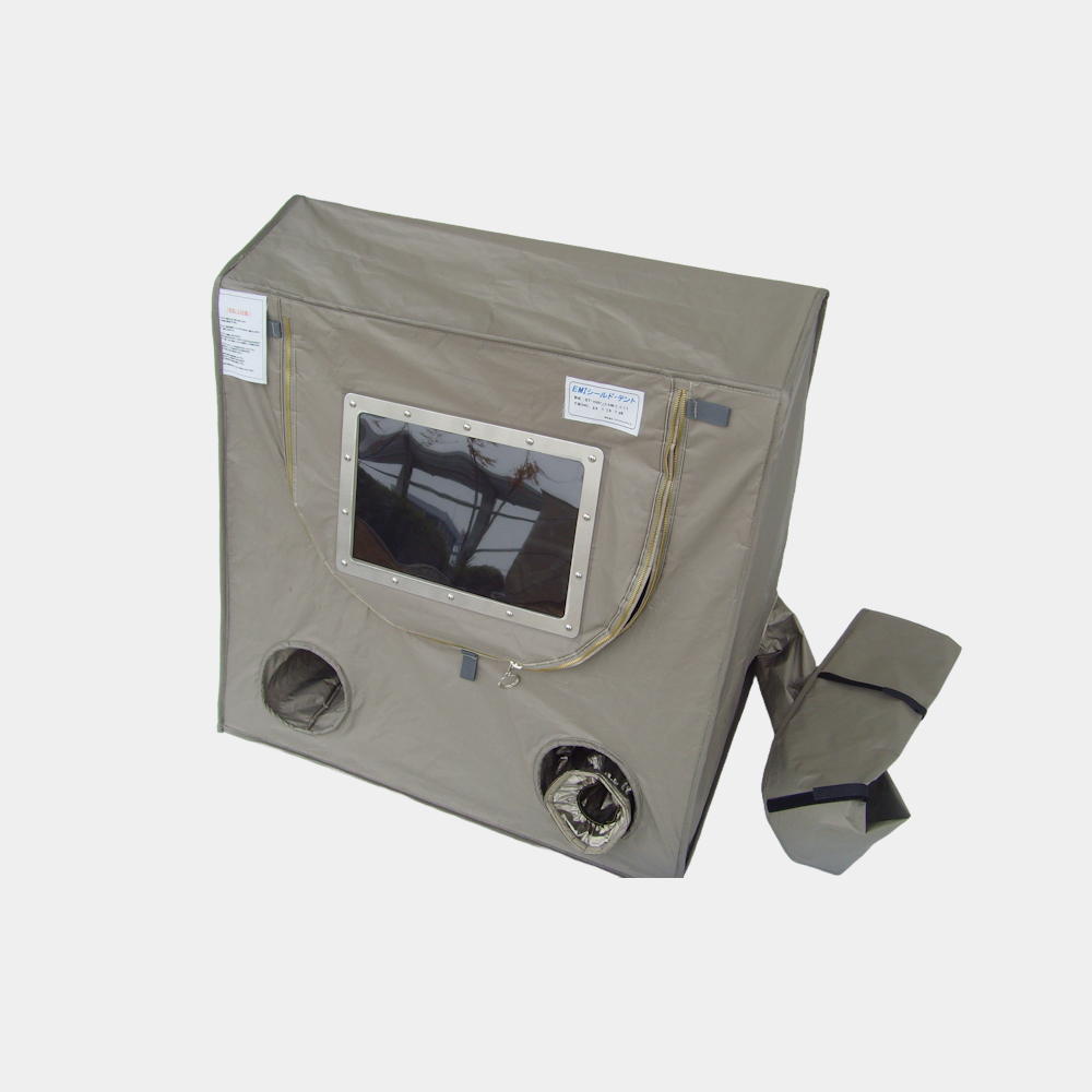 RF/EMI shielded tabletop enclosure-glove box