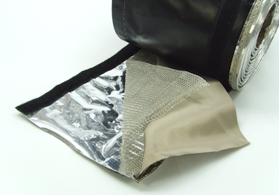 RF/EMI shielding cable jacket - conductive fabric + wire mesh